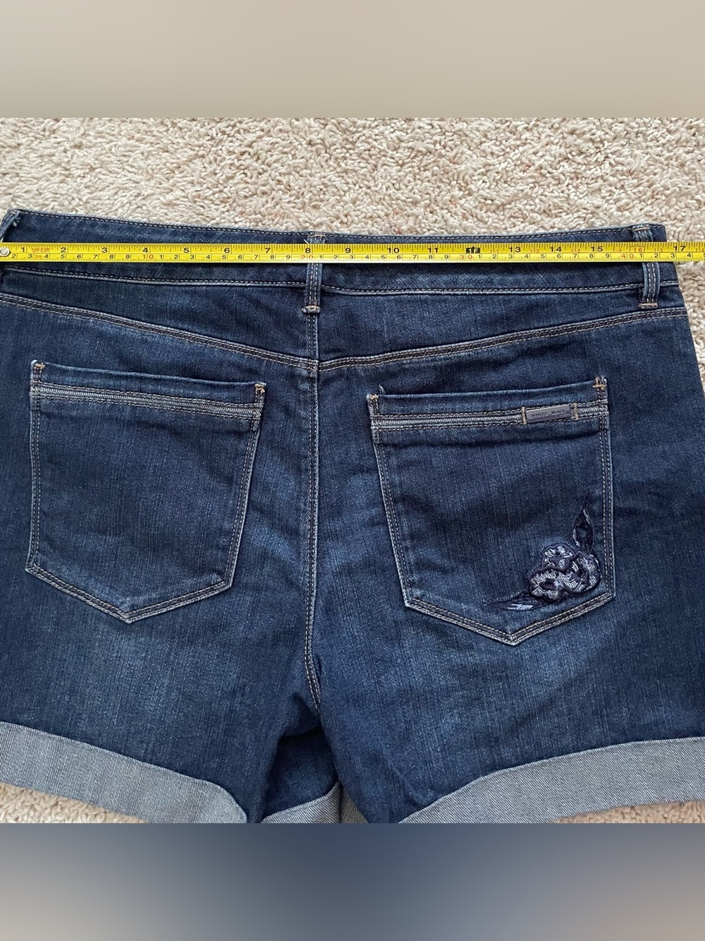 WHBM Embroidered Denim Shorts - Picture 8 of 8
